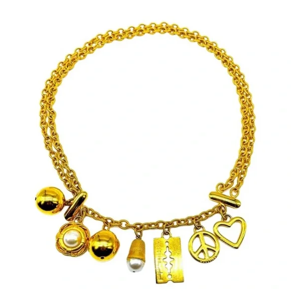 Brand New Moschino Logo Charm Chain Belt s-l400.jpg main image 2